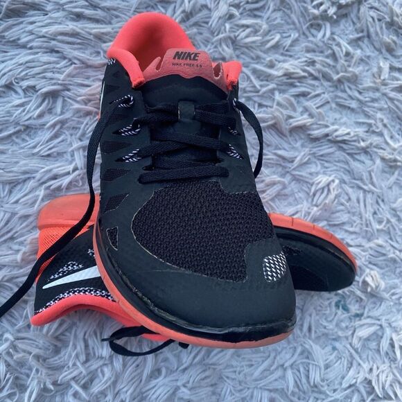 Nike 5.0 Black‎ Orange Size 7 Y Women’s Lace Up Athletic Shoes Pre Owned - Picture 13 of 16